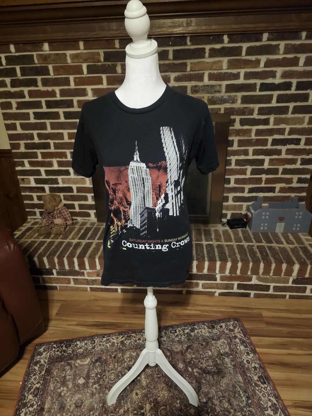 Source Unknown Black Counting Crowes Cityscape Graphic Tee